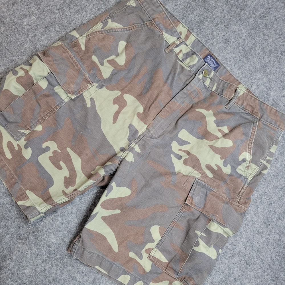 Levis Cargo Shorts Mens 40 Camo Utility Y2K Grunge Streetwear Hip Hop 2000s